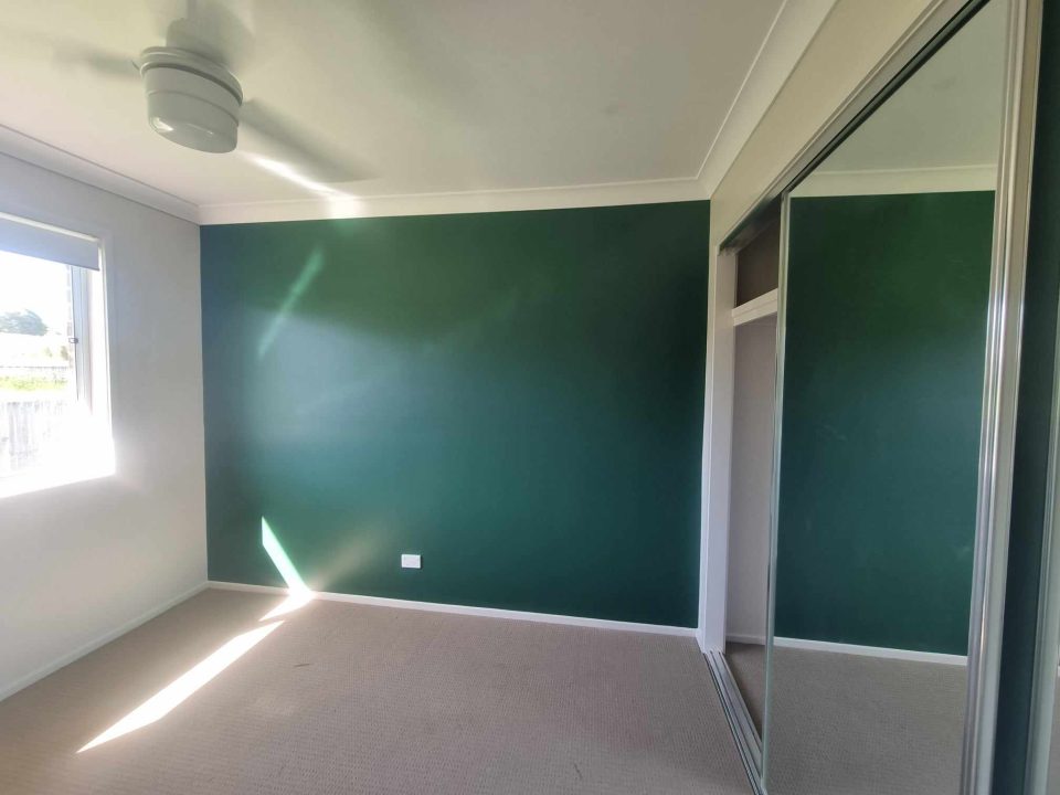 Bedroom feature wall refurbishing Ipswich Lockyer Painting Services